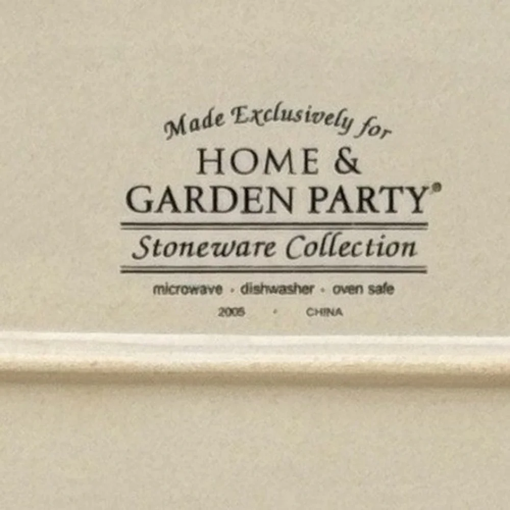 Home & Garden Party Stoneware Fruit Oval Divided Sandwich Snack Plate Set 3